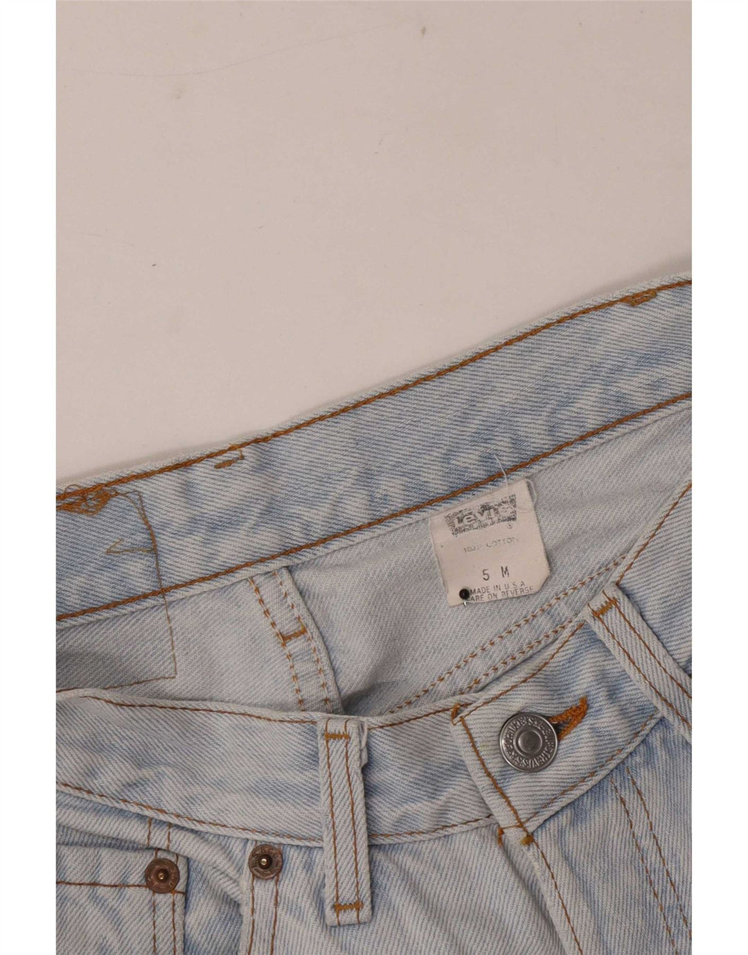Calça jeans feminina Levi's Tapered US 5 pequena W28 L29 algodão azul