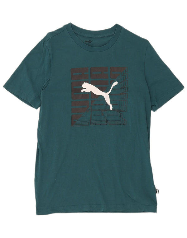 Puma Camiseta Masculina Graphic Top Pequeno Algodão Verde