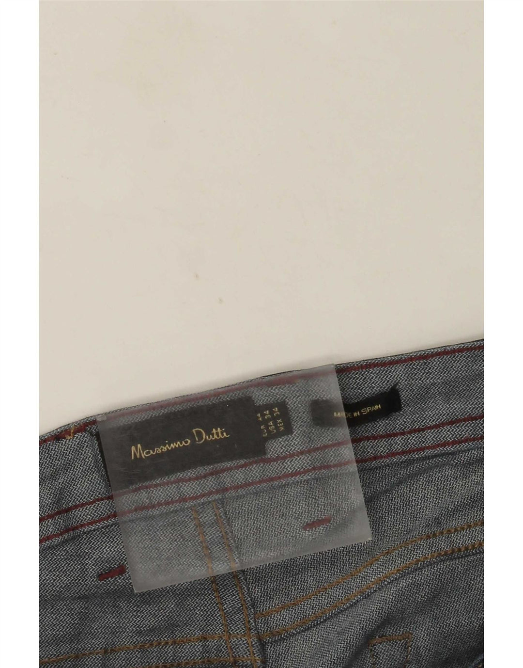 Jeans retos femininos Massimo Dutti EU 44 Grande W34 L29 Azul marinho