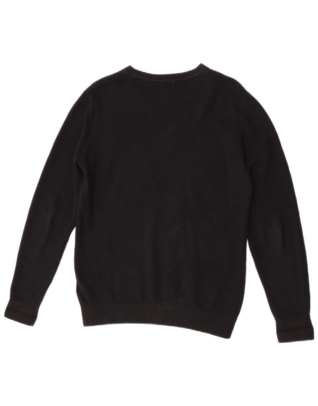 Suéter masculino Gap com gola redonda, pequeno algodão preto