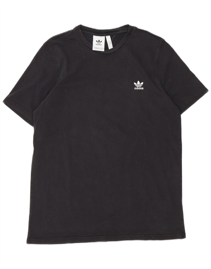 Adidas Mens Camiseta Top Grande Algodão Preto