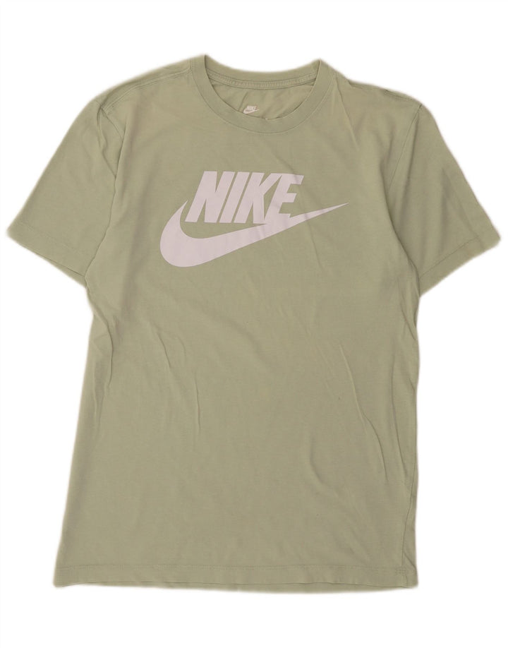 Camiseta Nike masculina gráfica Top pequeno algodão verde