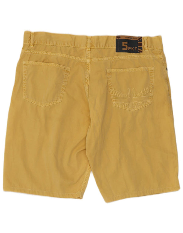 Henri Lloyd Mens Casual Shorts W38 XL Algodão Amarelo
