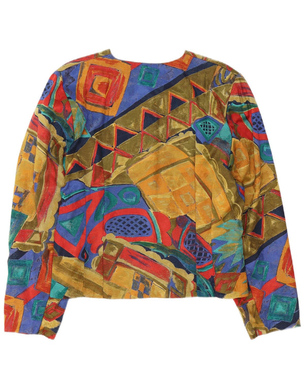 Endora Womens 4 Button Blazer Jacket UK 14 Grande Multicolorido Geométrico