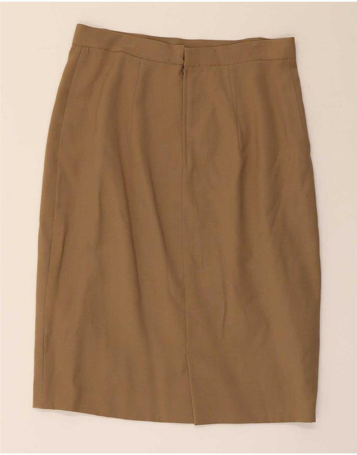 Conjunto de saia feminina vintage com peito duplo de 2 peças IT 44 médio W30 marrom