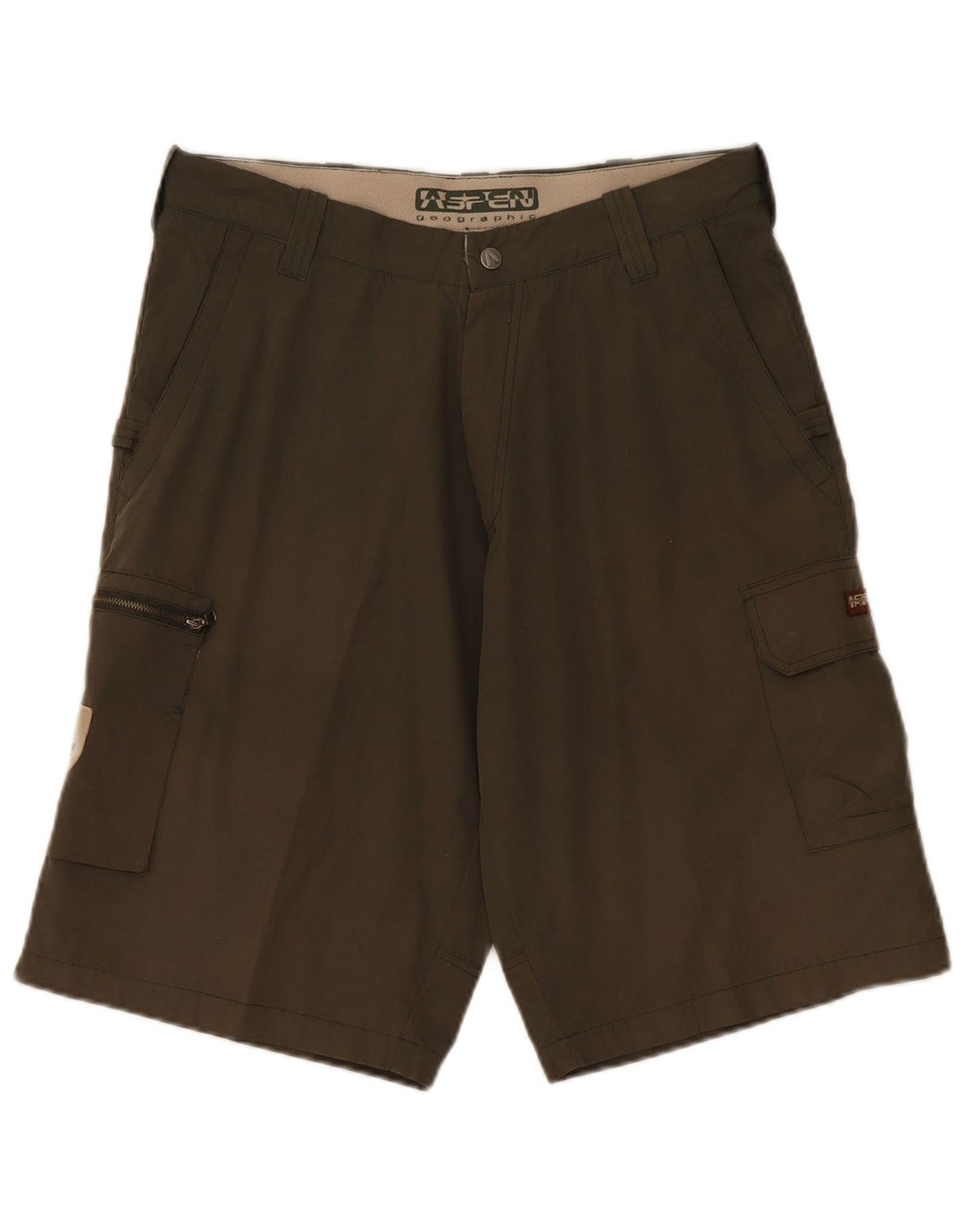 Shorts cargo masculino Aspen IT 50 grande W34 algodão cáqui