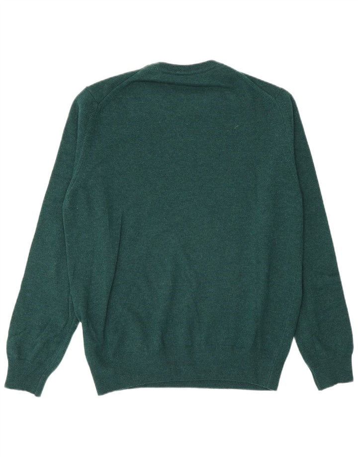 Suéter masculino Marina Yachting com gola redonda de lã verde médio