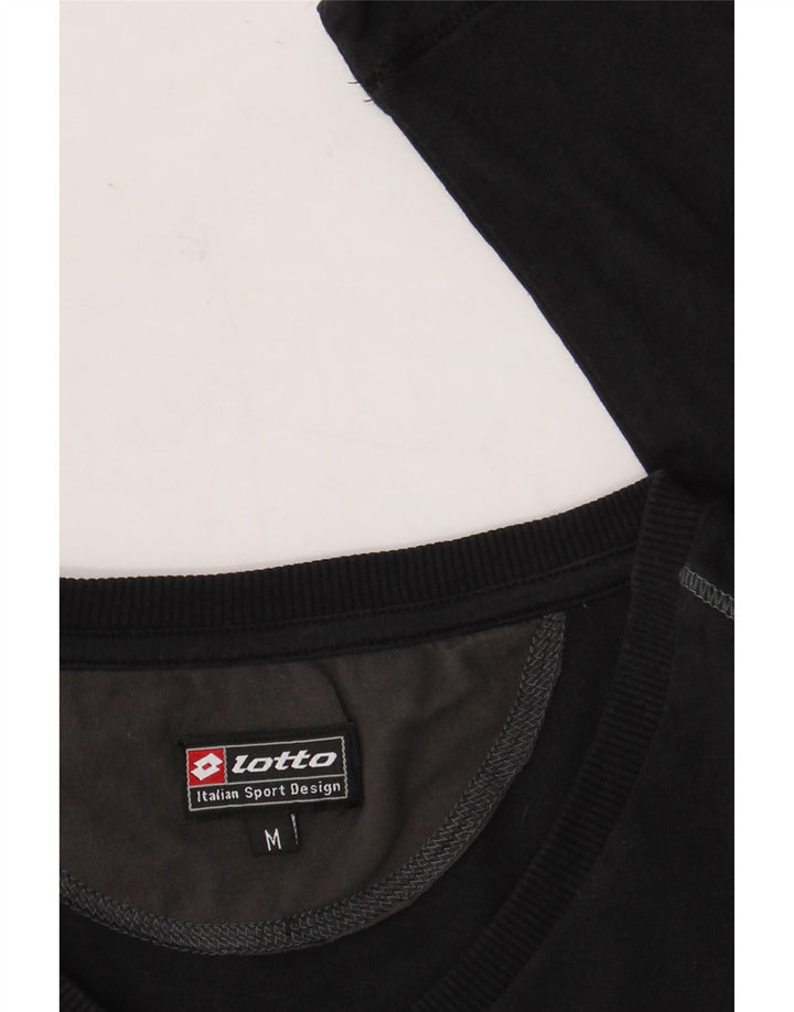Top feminino Lotto manga comprida UK 12 médio preto