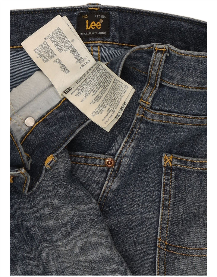 Lee Mens Brooklyn Straight Jeans W36 L34 Azul Algodão