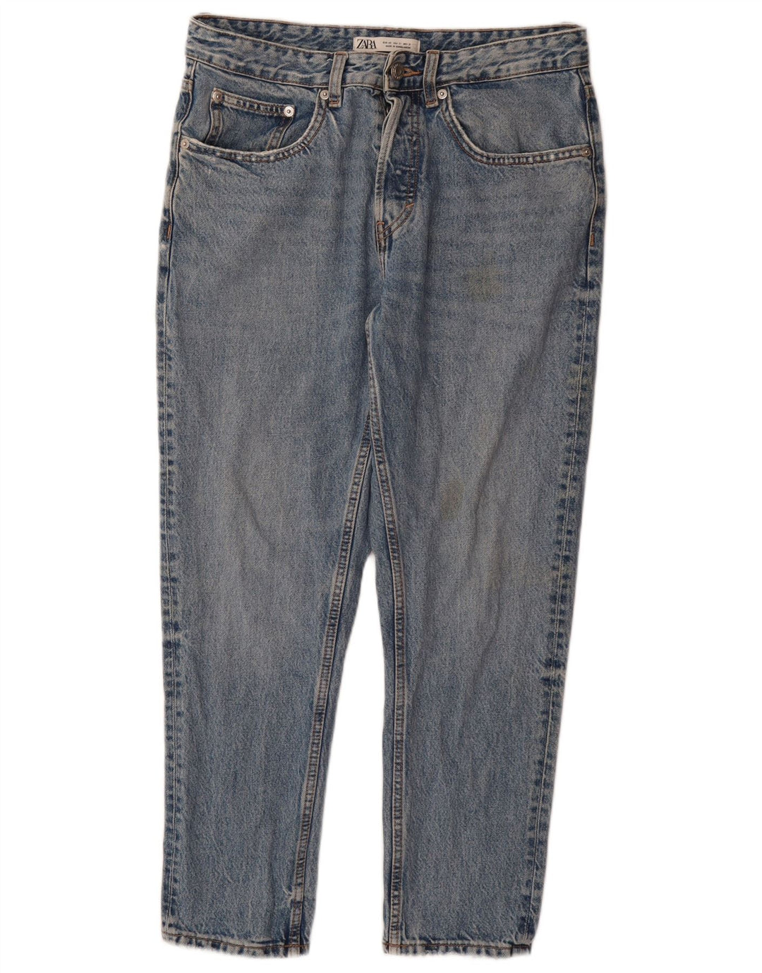 ZARA Mens Slim Jeans EU 40 Médio W31 L27 Azul Algodão