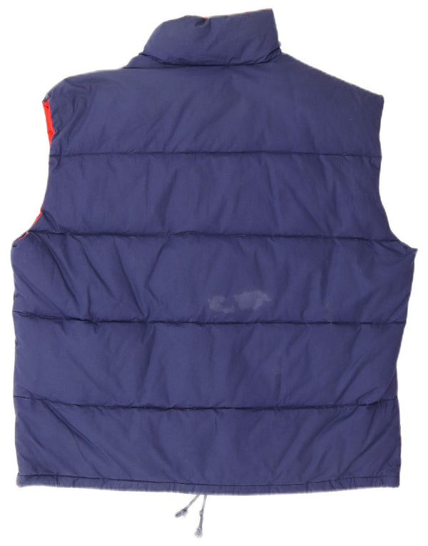 Colete acolchoado masculino Stratos UK 40 grande algodão azul marinho