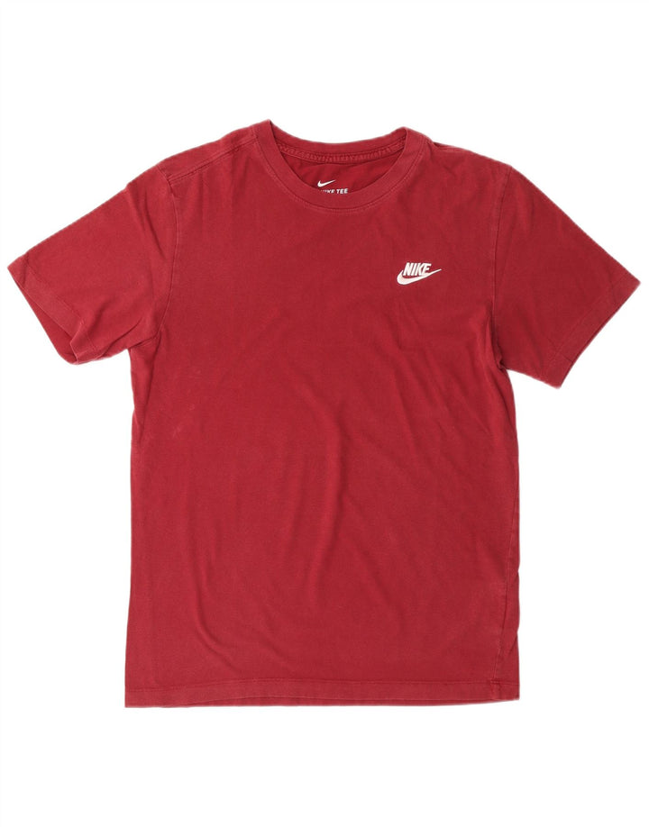 Camiseta masculina NIKE Top pequeno algodão vermelho