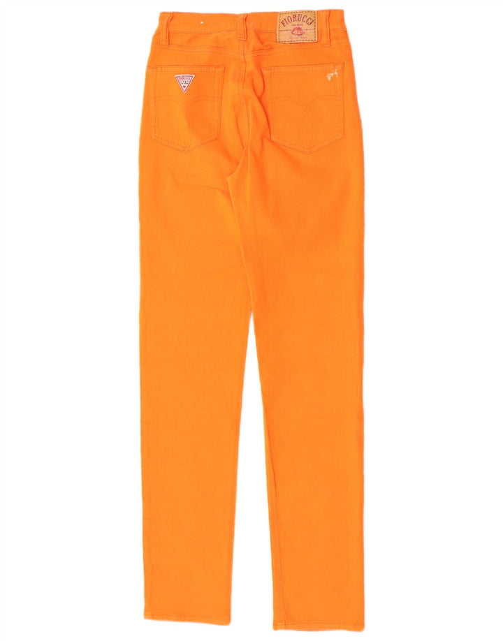 Jeans Slim Feminino Fiorucci W28 L30 Algodão Laranja