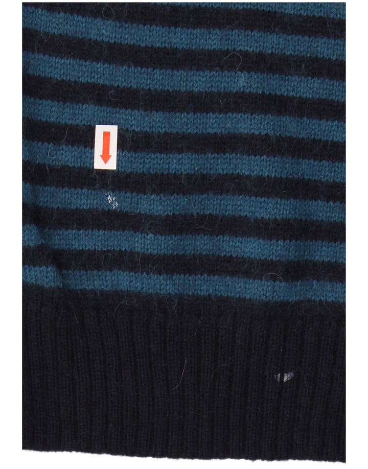 Suéter masculino JACK WILLS com gola redonda e lã listrada azul marinho pequena