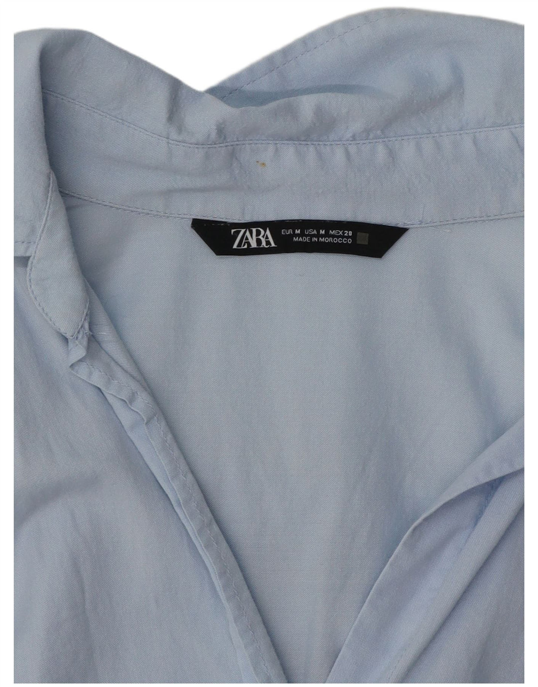 Camisa oversized feminina ZARA UK 14 azul médio