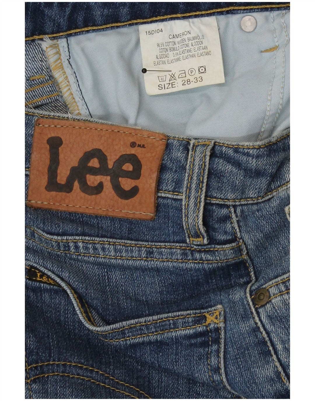 Lee Womens Cameron Bootcut Jeans W28 L33 Azul Algodão