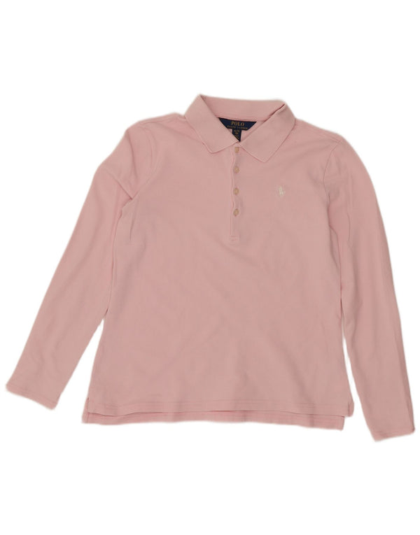 Polo Ralph Lauren Camisa de manga comprida para meninas 11-12 anos algodão rosa