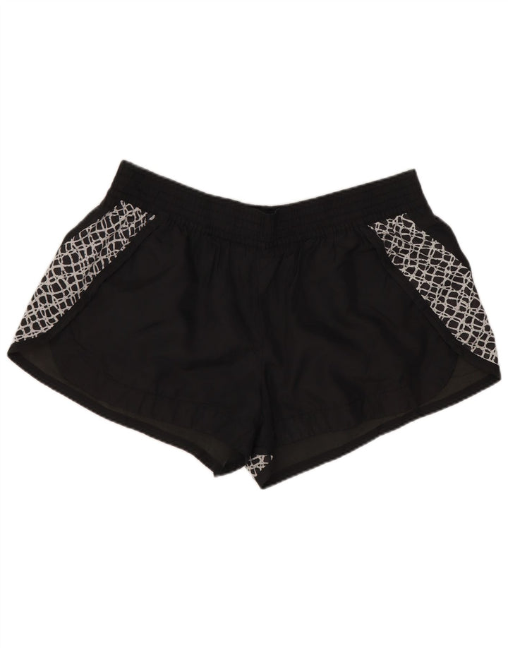 Shorts esportivos femininos NIKE UK 14 grande poliéster geométrico preto