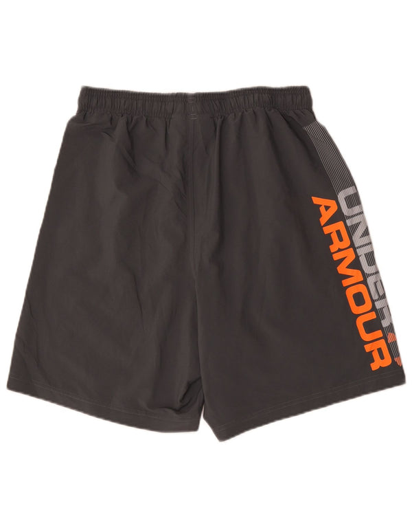 Shorts esportivos masculinos Under Armour Heat Gear Graphic cinza médio