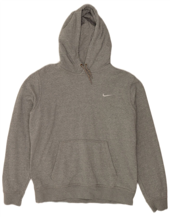 Jumper com capuz masculino Nike grande algodão manchado cinza