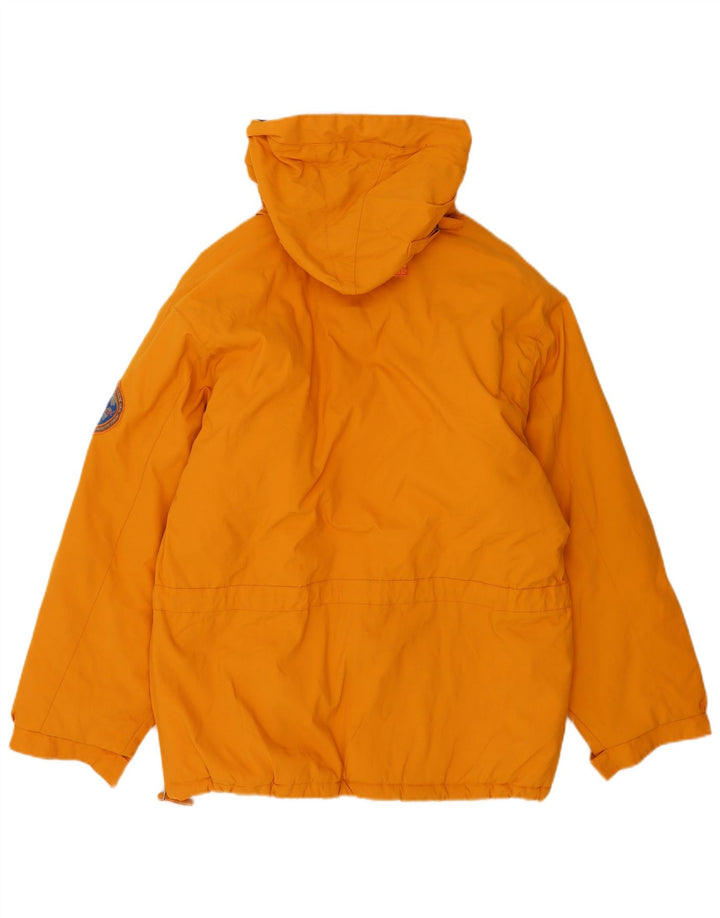 Overland Mens Hooded Anorak Ski Jacket UK 38 poliéster laranja médio