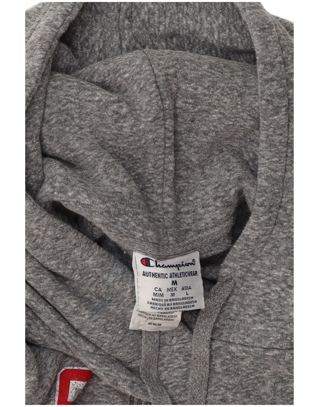 CHAMPION Masculino Ohio State Buckeyes moletom com capuz cinza médio manchado