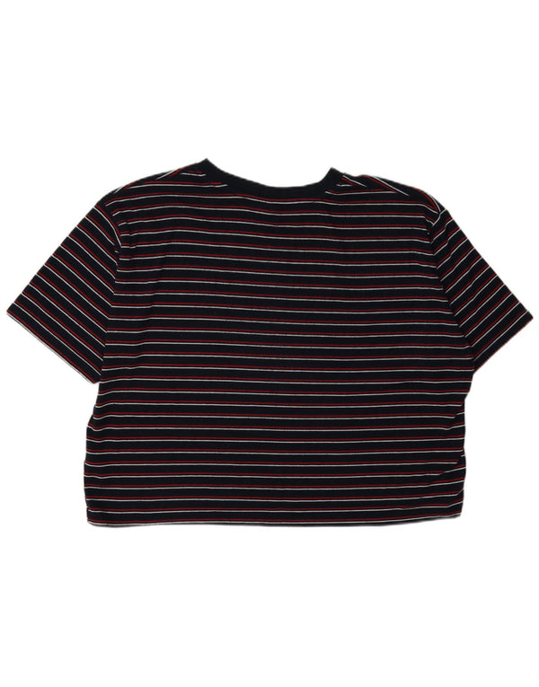 Topshop Camiseta Feminina Oversized Top UK 16 Grande Azul Marinho Listrado