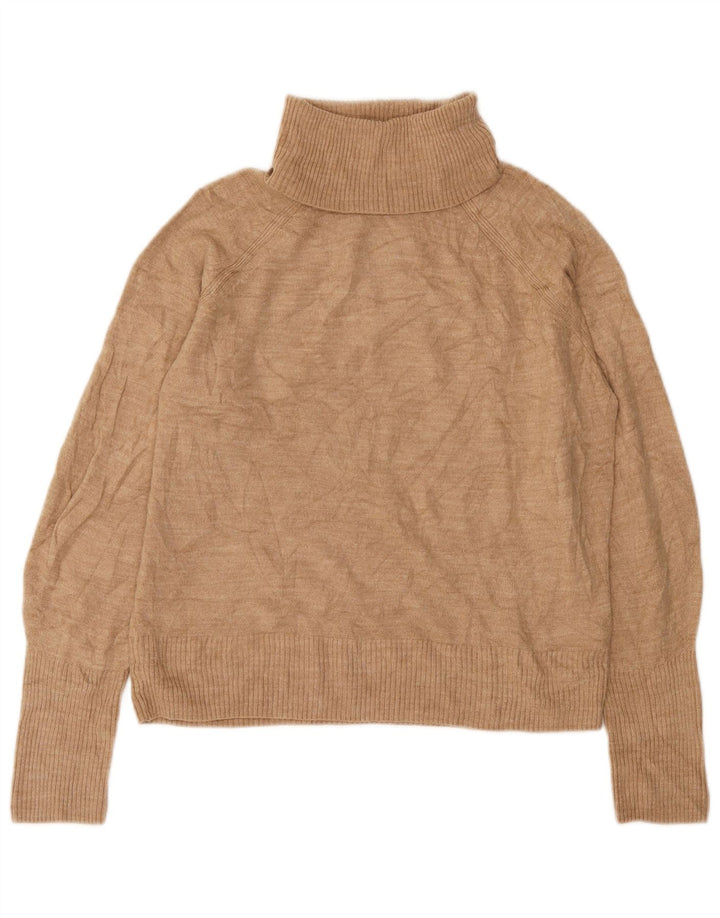 Suéter feminino Marks & Spencer com gola redonda Reino Unido 14 acrílico bege médio