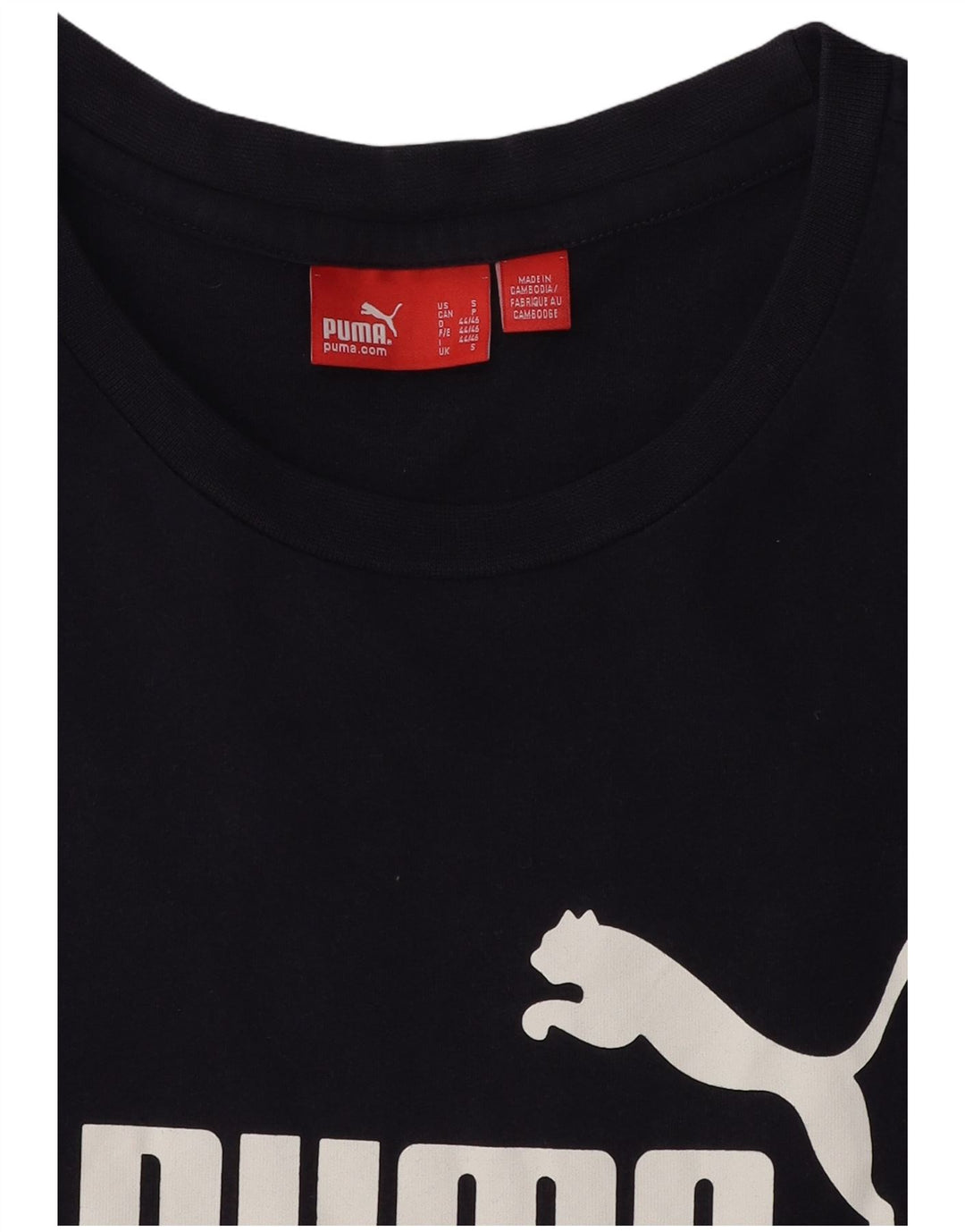 PUMA Mens Graphic Vest Top Pequeno Algodão Azul Marinho