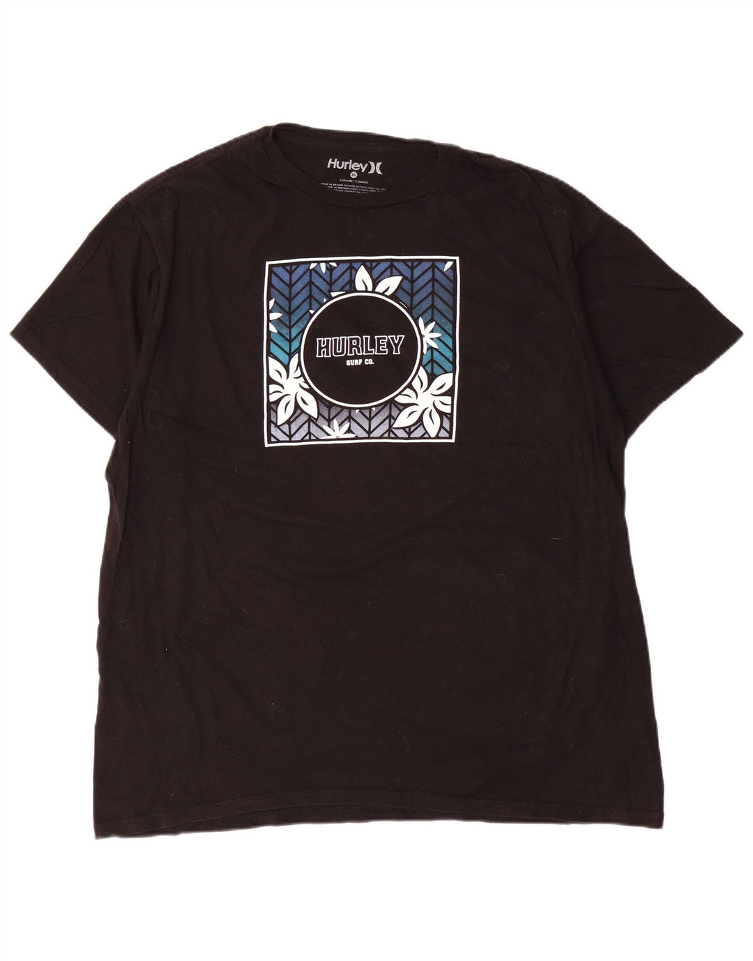 Camiseta gráfica masculina Hurley XL preta