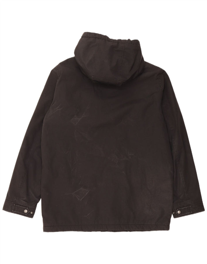 Jaqueta corta-vento masculina Levi's com capuz UK 38 poliéster preto médio