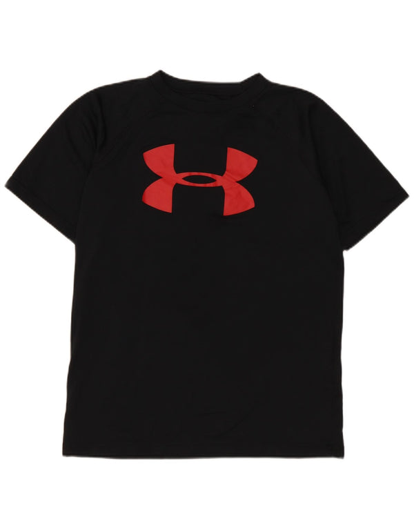 Camiseta gráfica Under Armour Boys Heat Gear Top 9-10 anos médio preto