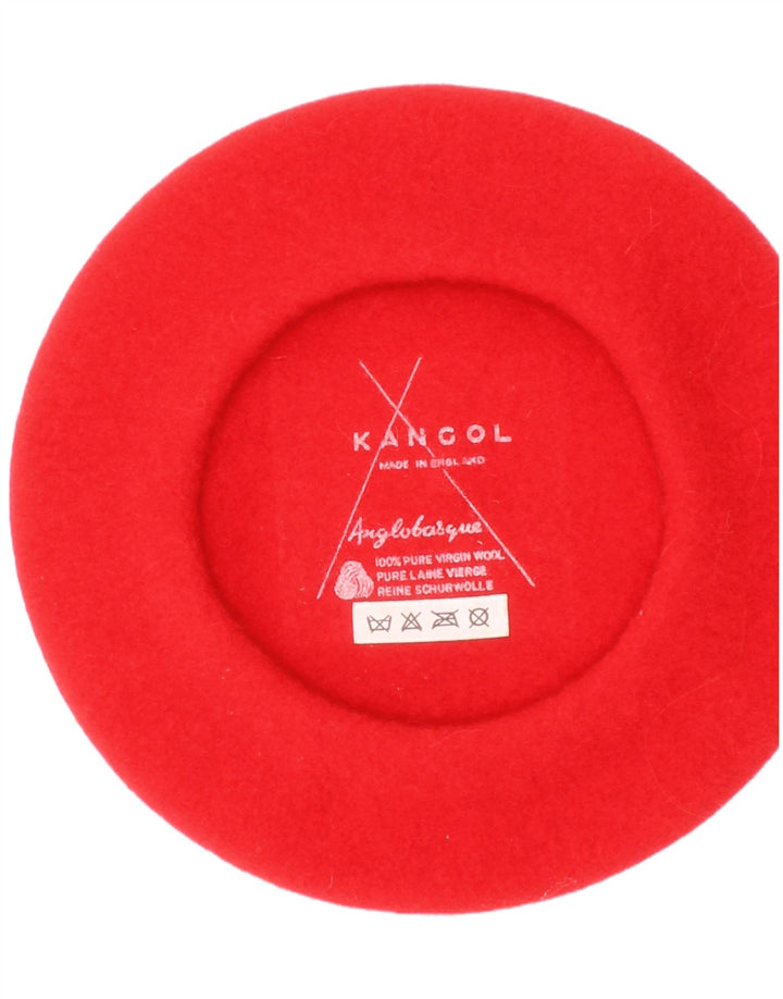 Boina feminina Kangol, chapéu tamanho único, lã virgem vermelha