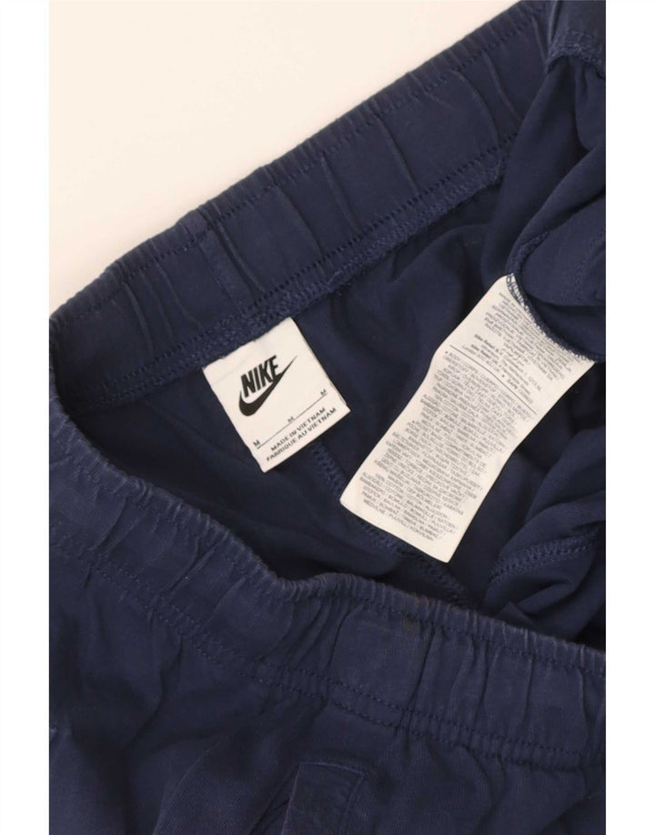 Shorts esportivos masculinos Nike médio azul marinho algodão