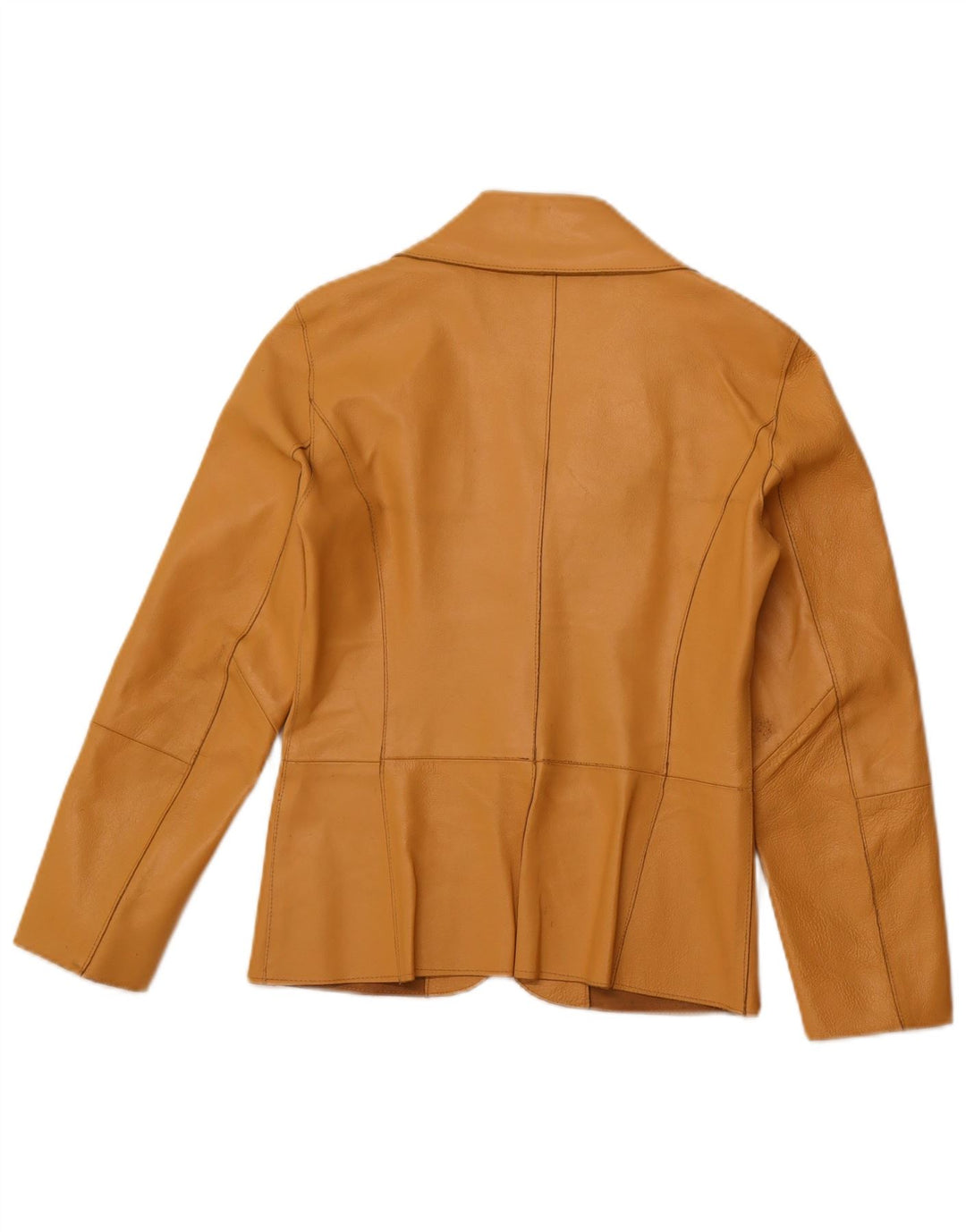 Jaqueta blazer feminina vintage com 2 botões Reino Unido 10 pequena bege