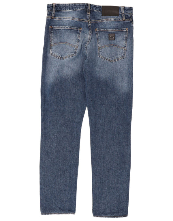 Armani Exchange Mens Skinny Jeans W32 L31 Azul Algodão