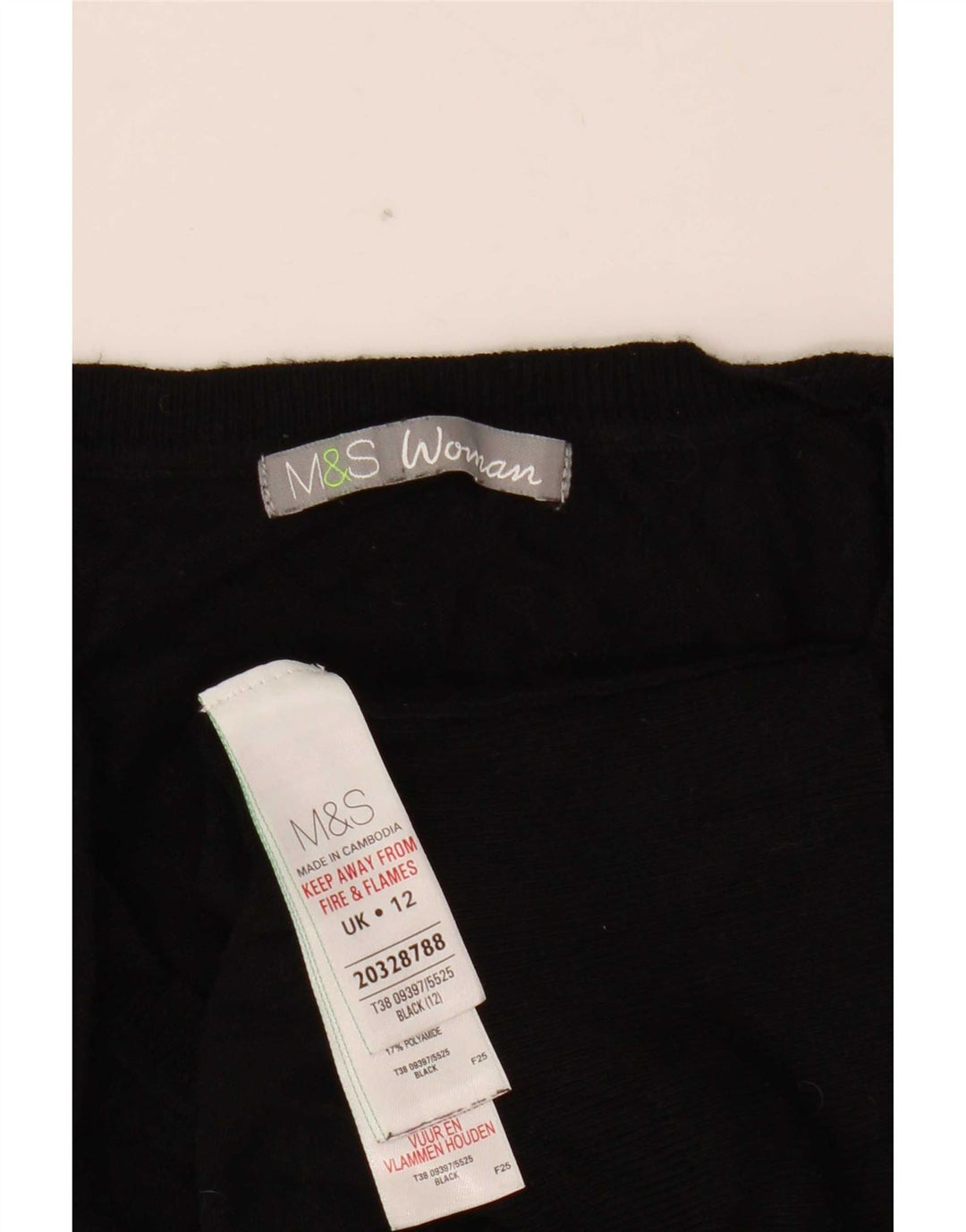 Suéter feminino Marks & Spencer com decote em V e gola V Reino Unido 12 médio preto