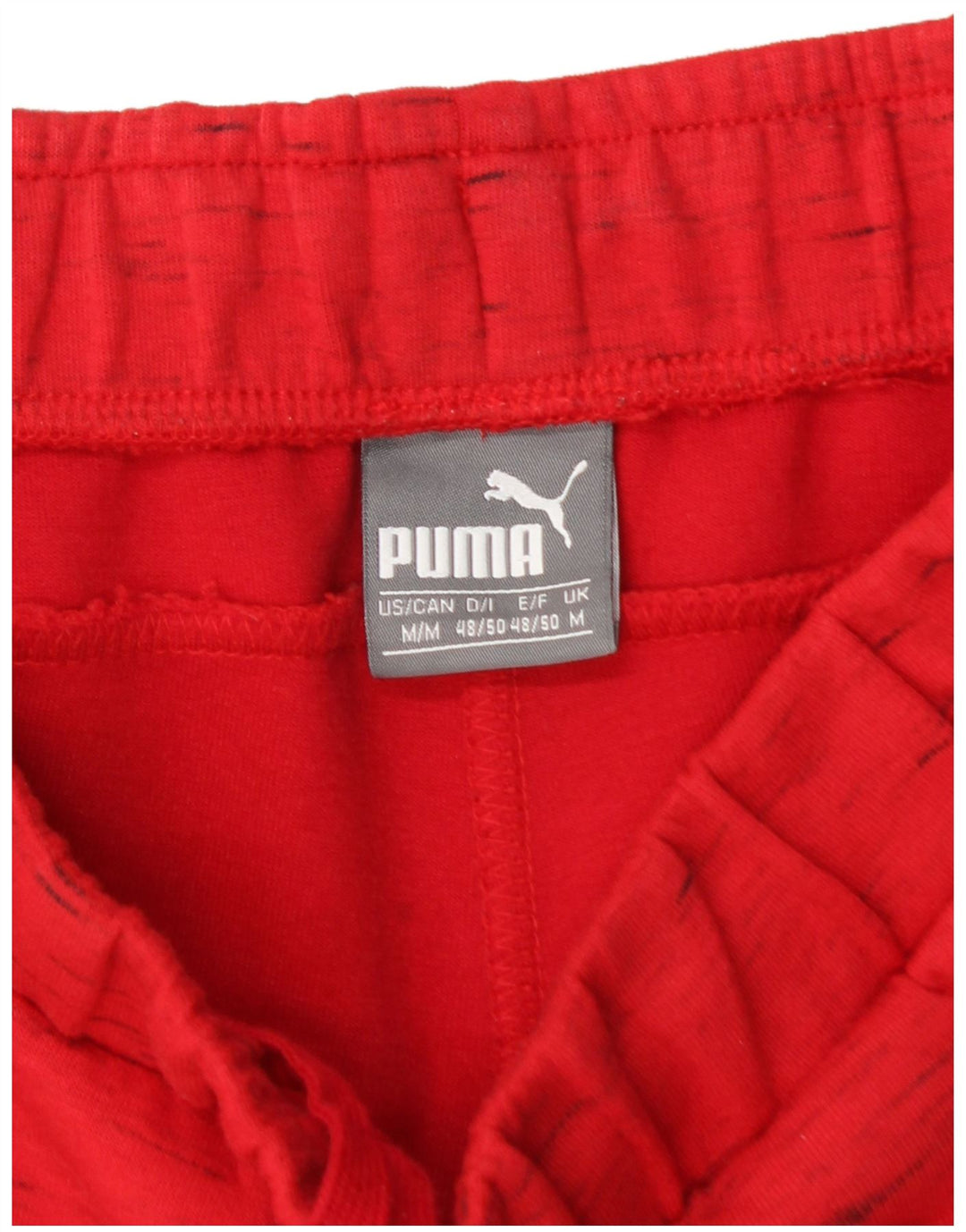 Shorts esportivos masculinos Puma médio vermelho colorblock