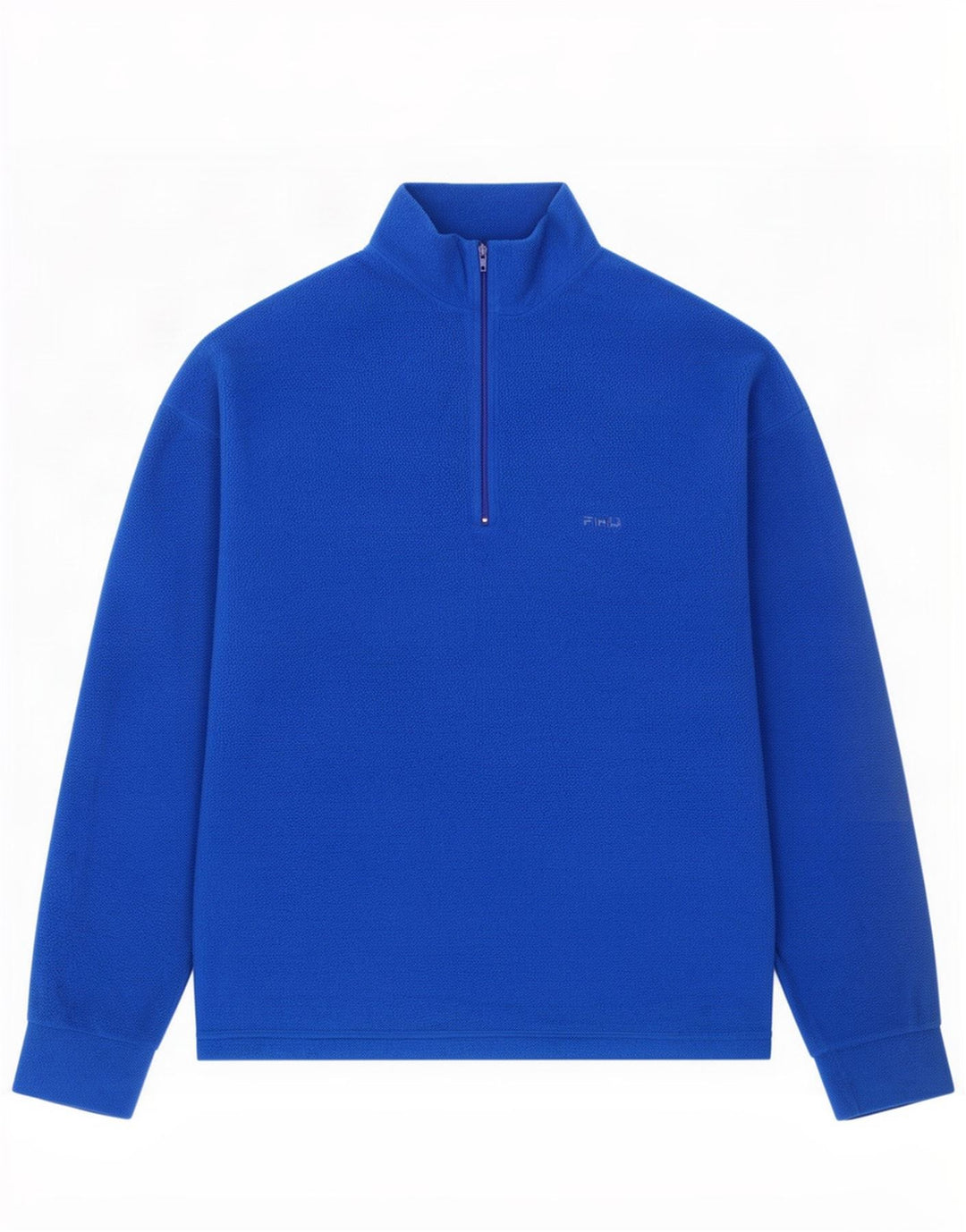 Fila Mens Zip Neck Fleece Jumper IT 52 Grande Azul Poliéster
