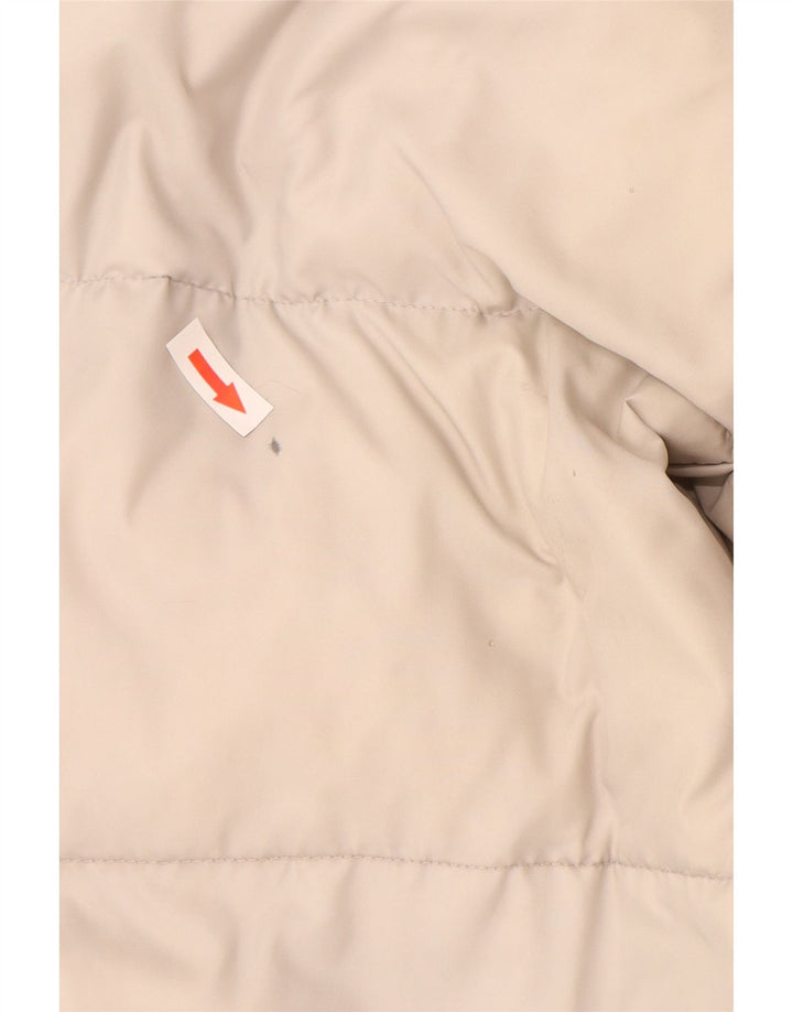 Jaqueta masculina acolchoada com capuz Kappa UK 36 Small Off White Polyamide