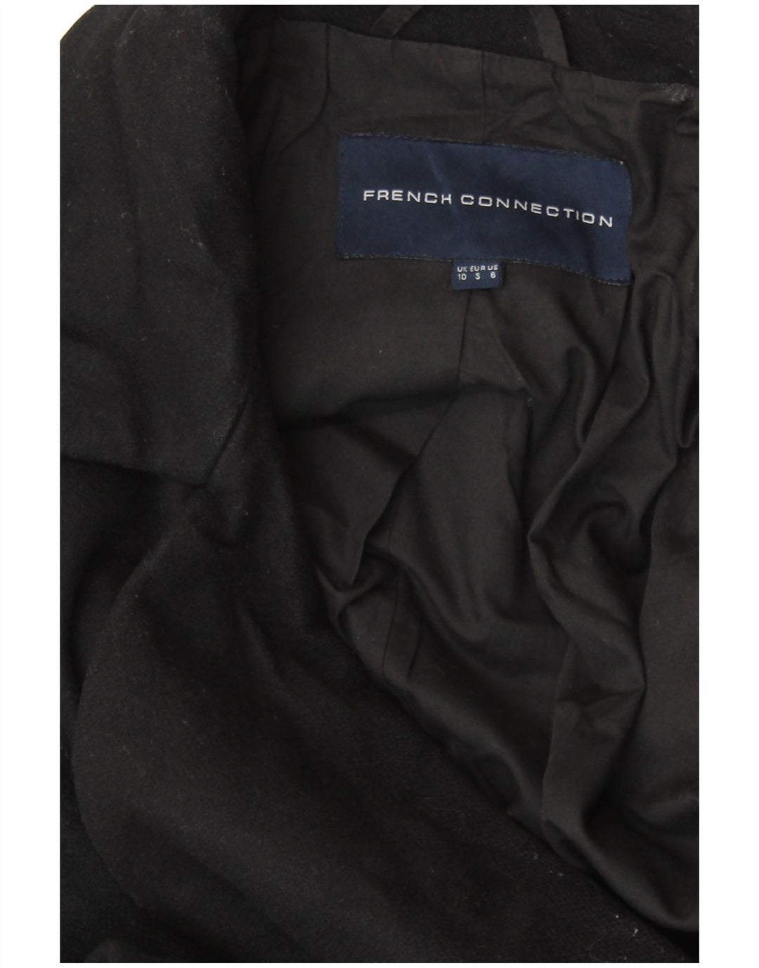 Sobretudo aberto grande feminino FRENCH CONNECTION Reino Unido 10 pequeno preto