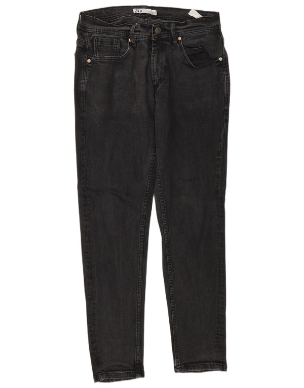 Zara Mens Slim Jeans EU 44 Grande W34 L30 Cinza Algodão