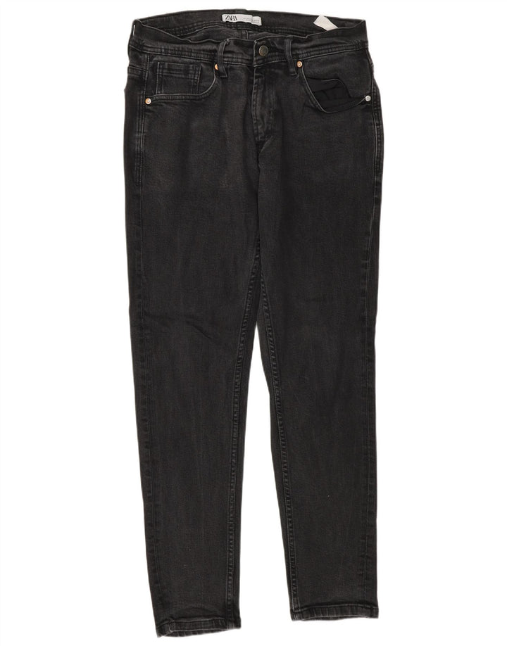Zara Mens Slim Jeans EU 44 Grande W34 L30 Cinza Algodão