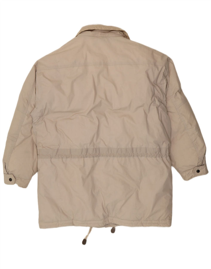Casaco acolchoado masculino vintage UK 42 XL bege