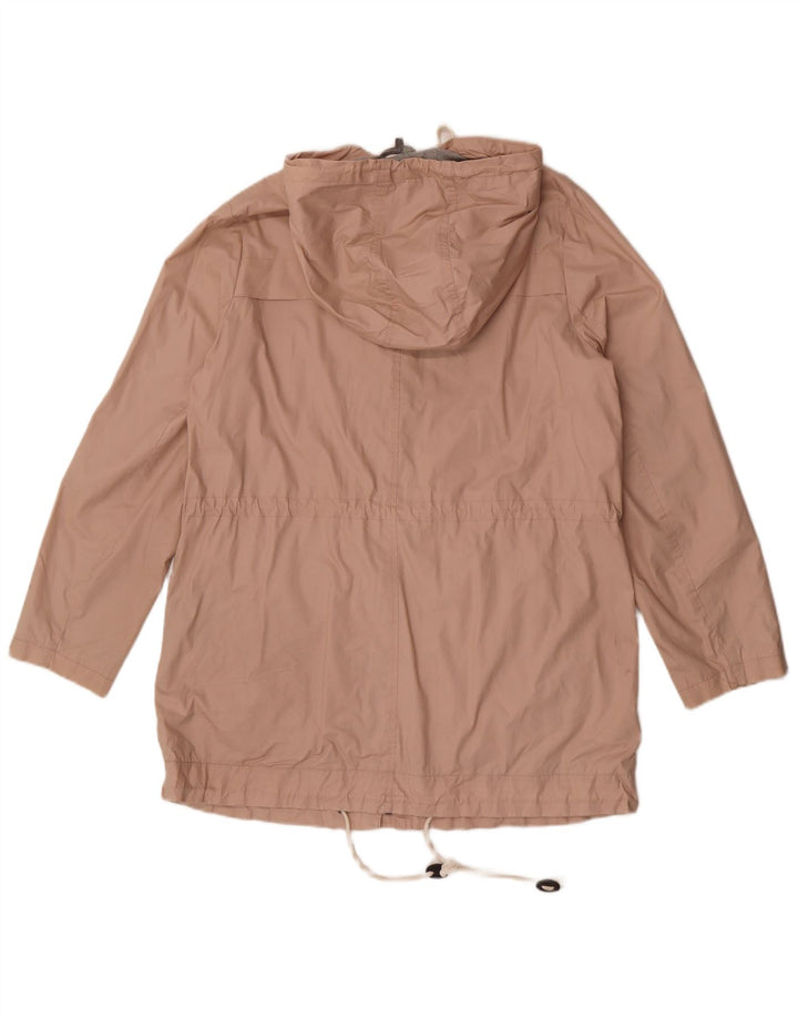 Jaqueta parka feminina com capuz Marks & Spencer Reino Unido 14 grande algodão rosa