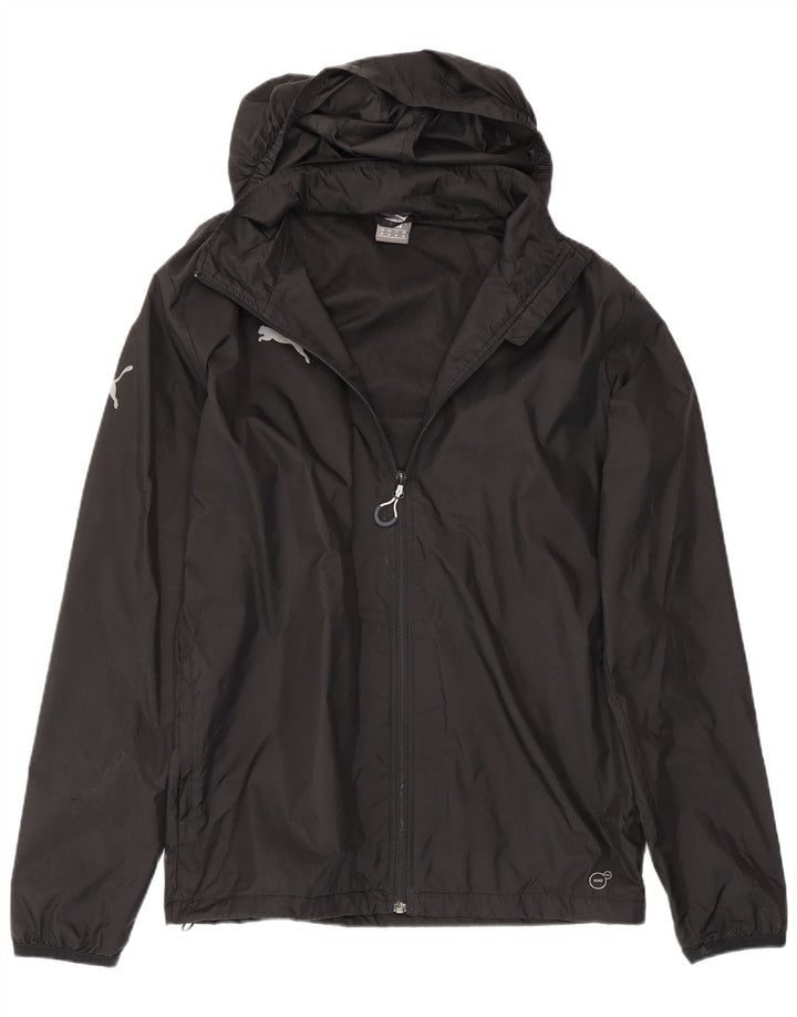 Jaqueta de chuva masculina Puma com capuz UK 38 médio preto nylon