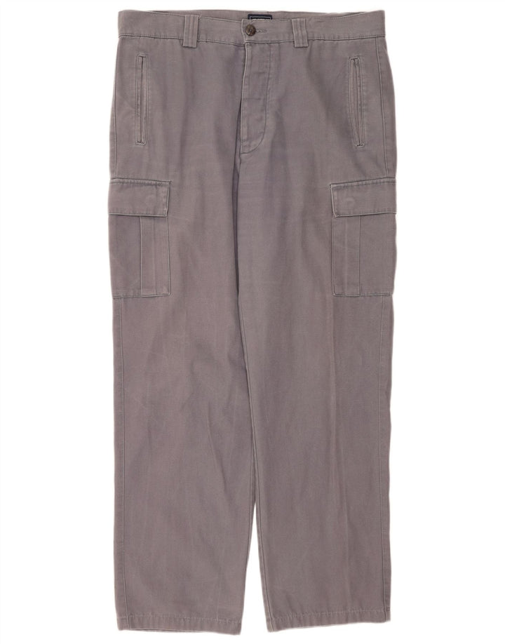 Calças cargo retas masculinas Rifle W36 L34 algodão cinza