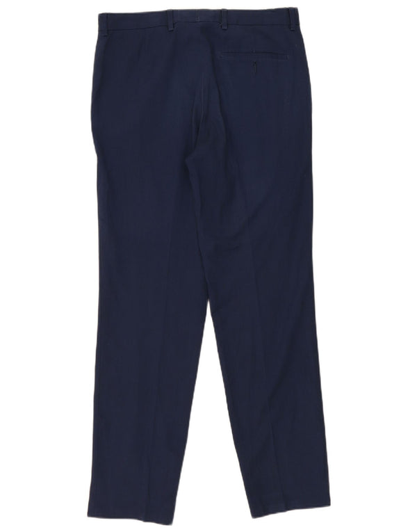 Calça masculina Marks & Spencer Slim Suit W32 L31 azul marinho poliéster