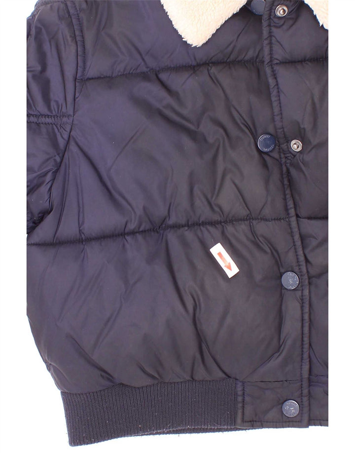 Jaqueta acolchoada Tommy Hilfiger para meninas 7-8 anos azul marinho poliéster