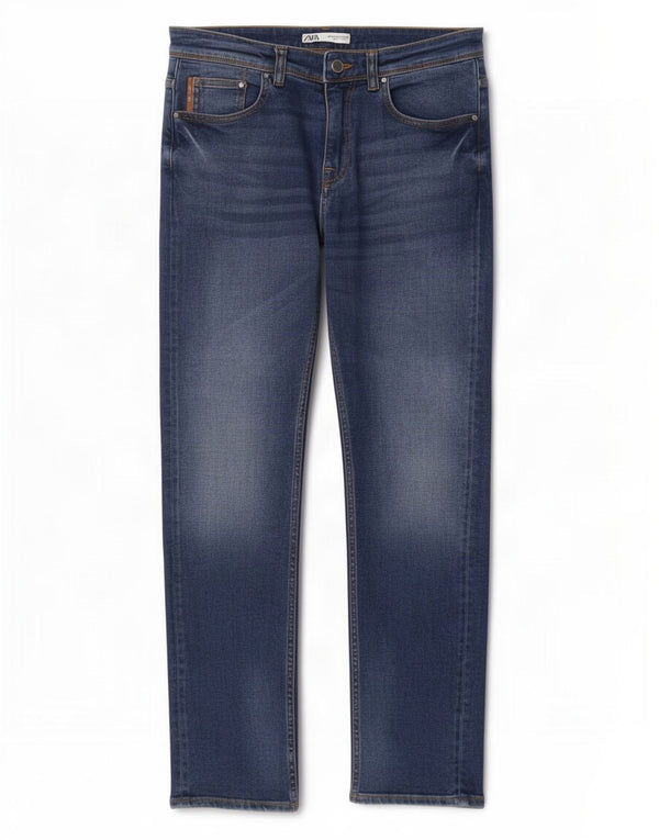Zara Mens Slim Jeans EU 38 Pequeno W30 L31 Azul Algodão